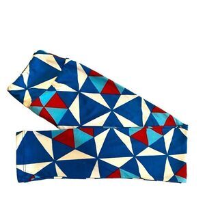 0739 LuLaRoe Blue Triangles Umbrellas Tween Girls 8/10/12/14 Leggings NWOT
